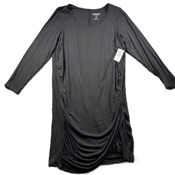 Torrid NWT Midi Super Soft Cinched Bodycon Dress Sexy Party Black Size 2 2X H242 - Picture 1 of 10